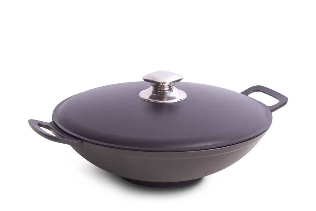 WOK pan with aluminum lid, d.300mm