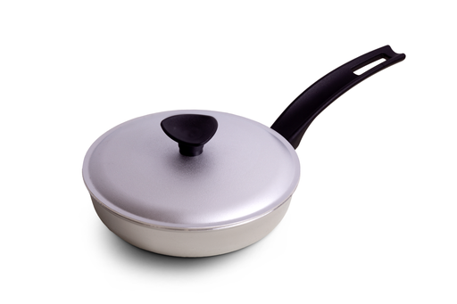 [D40221] Frying pan with aluminum lid,d. 220 mm