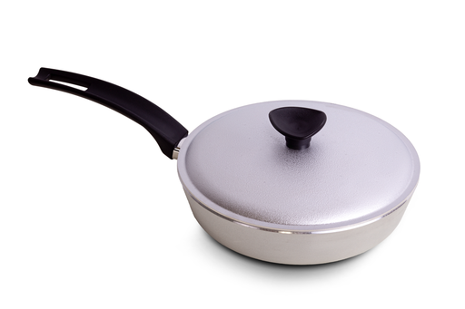 [D50221] Frying pan with aluminum lid,d. 220 mm