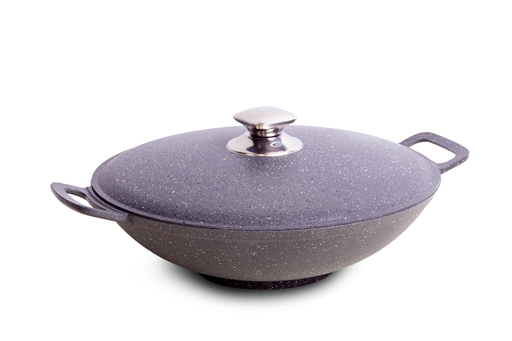 [АD52301] WOK pan with aluminum lid, d.300mm