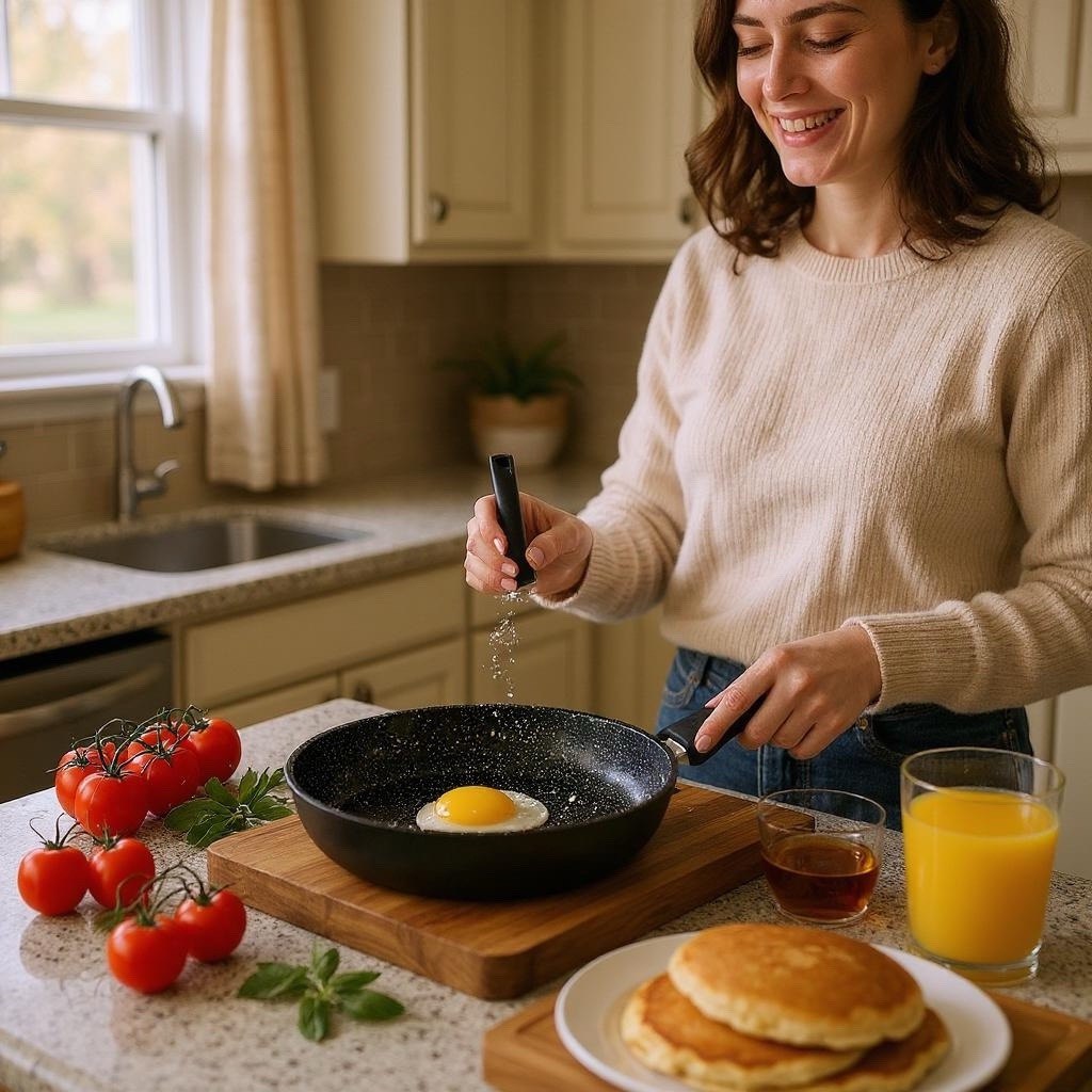 Сковорода з а/п покриттям і скляною кришкою