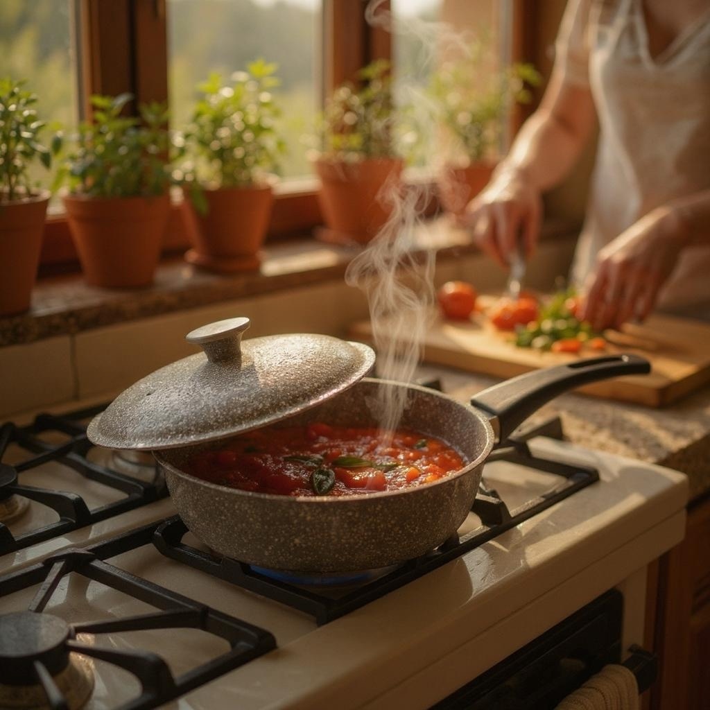 Сковорода з алюмінієвою кришкою, d. 260 мм