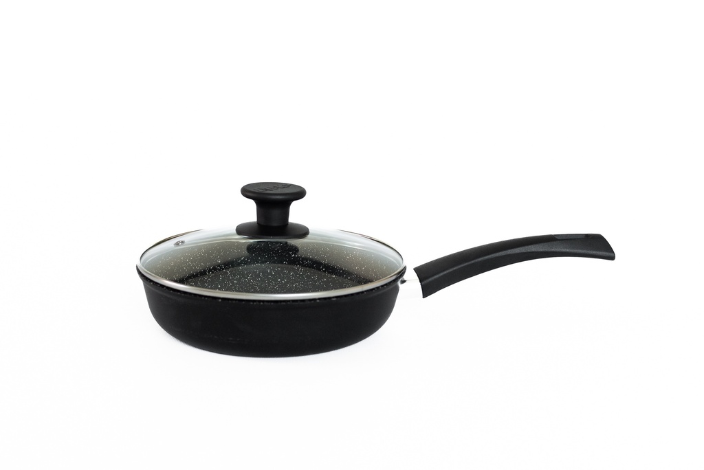 глибока бюджетна Сковорода гурт зі скл. кришкою, d. 260 мм