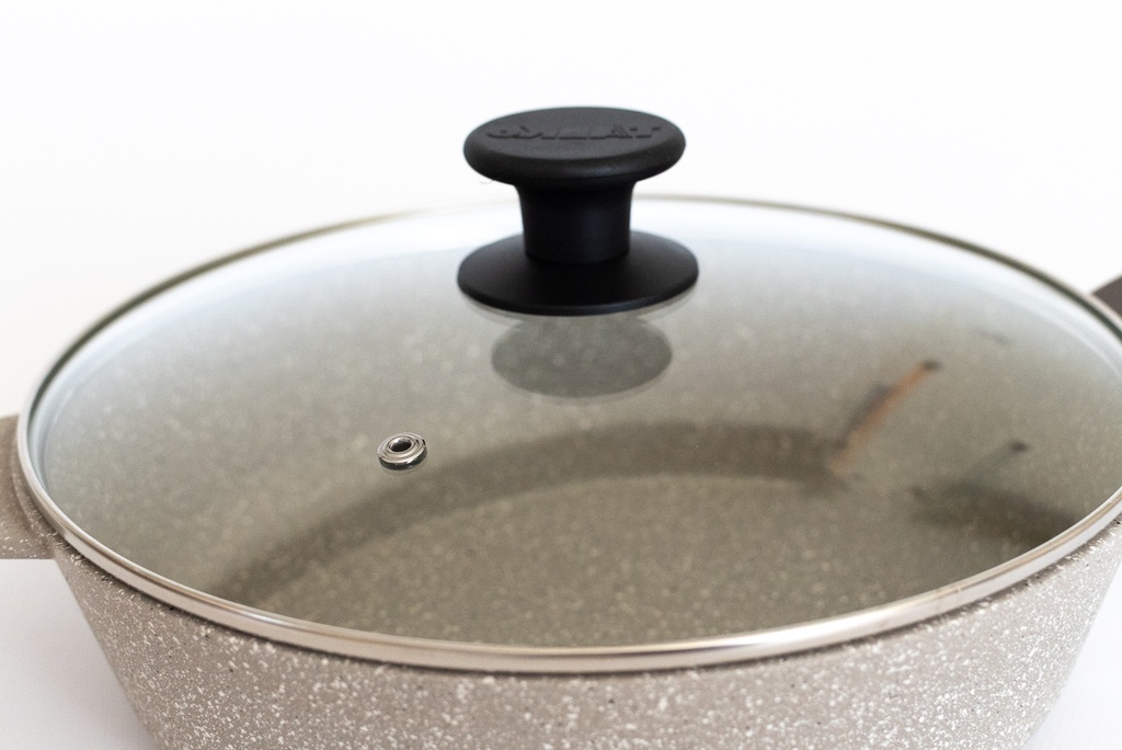 Сковорода глибока 28 см зі скл. кришкою, d. 280 мм