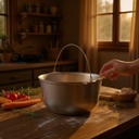 Казан з алюмінієвою кришкою похідний, об'єм 4л