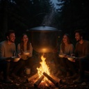 Казан туристический полевой 20 л з кришкою і дужкою (похідний) для кемпінгу