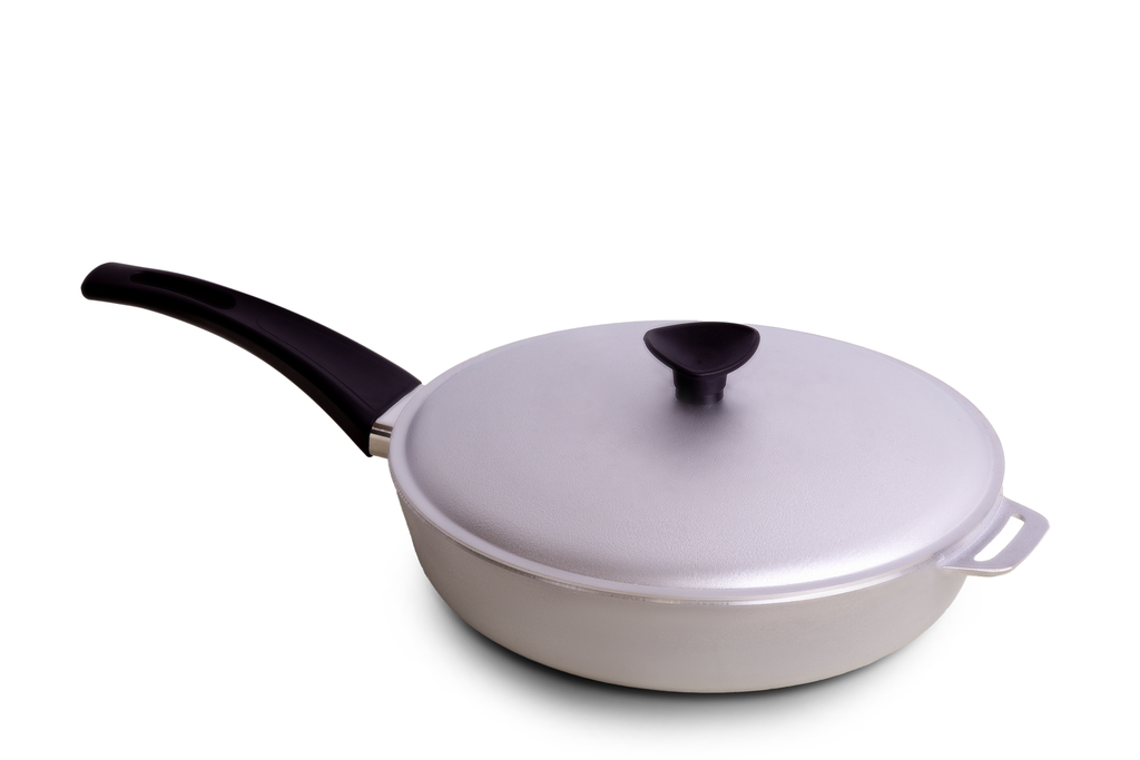 Frying pan with aluminum lid,d. 280 mm