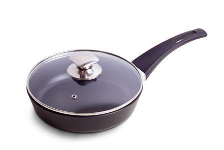 Frying pan with a glass lid,d. 220 mm