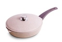 Frying pan with aluminum lid,d. 220 mm