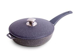 Frying pan with aluminum lid,d. 280 mm