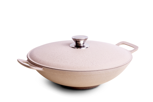 WOK pan with aluminum lid, d.300mm