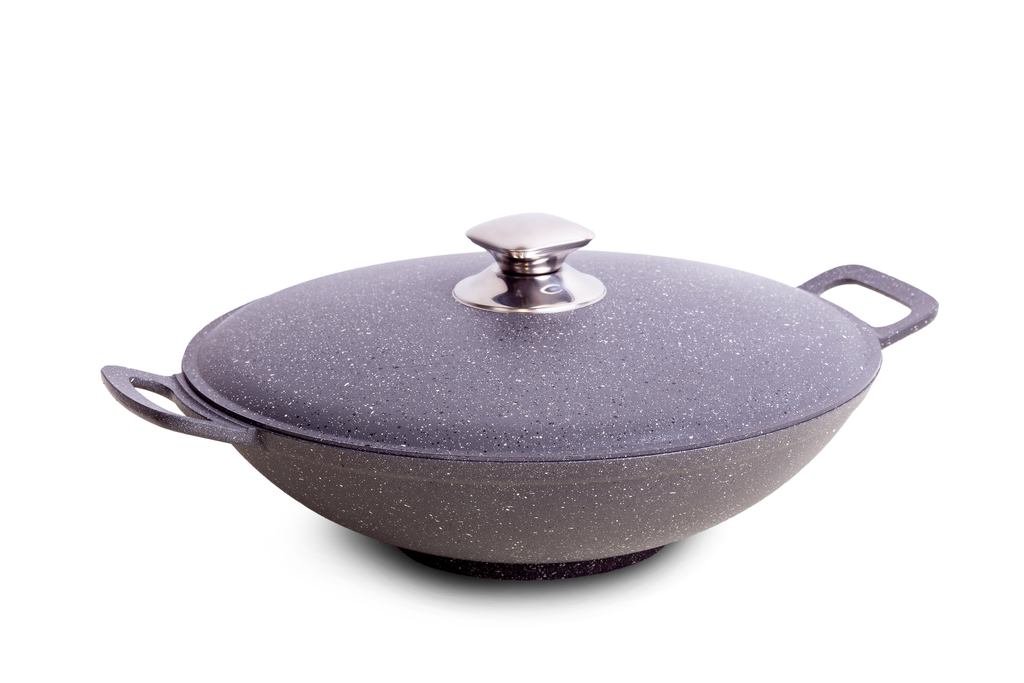 WOK pan with aluminum lid, d.300mm