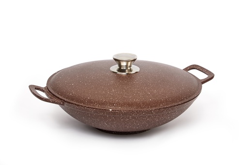 WOK pan with aluminum lid, d.300mm