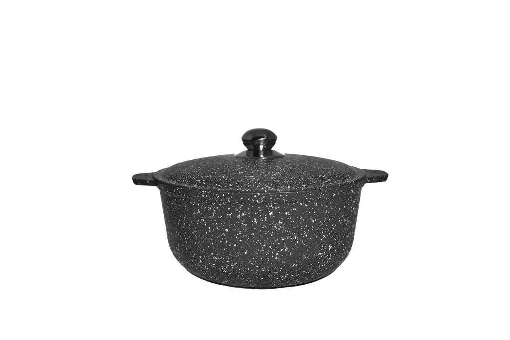A 3-liter cauldron with a non-stick coating and an aluminum lid