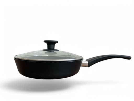 [А50223] Frying pan with a glass lid,d. 220 mm