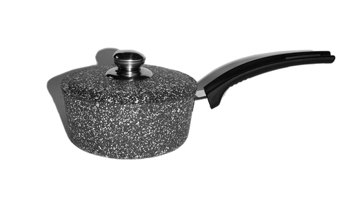 [АS60161] Stielkasserolle 1,2 l mit Antihaftbeschichtung und Aluminiumdeckel AS60161